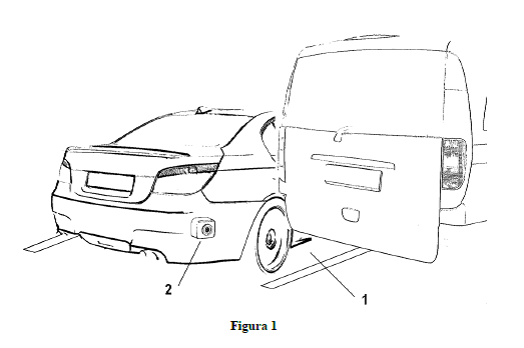Blind spot assitance device to exit maneuver in perpendicular and angled parking.  
