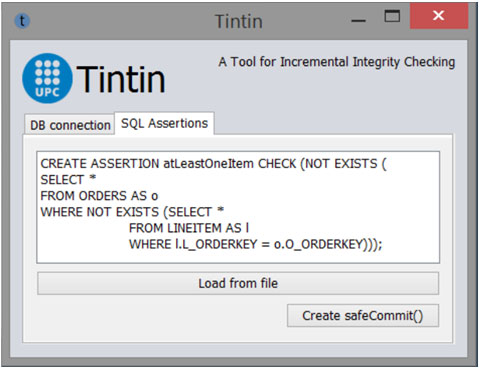 TINTIN: A Tool for INcremental INTegrity checking