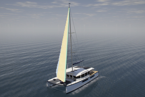 Adaptive headsail management system for multihull yachts — patent pending