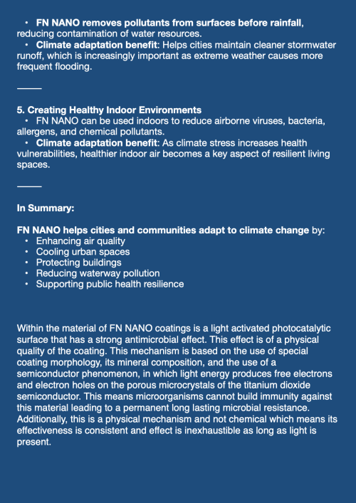 CLIMATE ADAPTATION, CIRCULAR ECONOMY CITY STRATEGIES, EMBODIED CARBON, WASTE WATER TREATMENT PLANTS (WWTP) FN NANO® AQUA