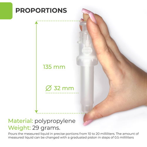 Adjustable Reusable Liquid Dosing Device for Bottles