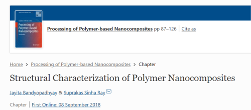 20.	Structural characterization of polymer nanocomposites