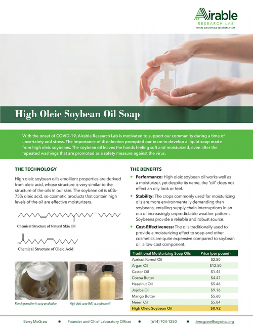 High Oleic Soybean Oil Soap leaves hands feeling soft and moisturized